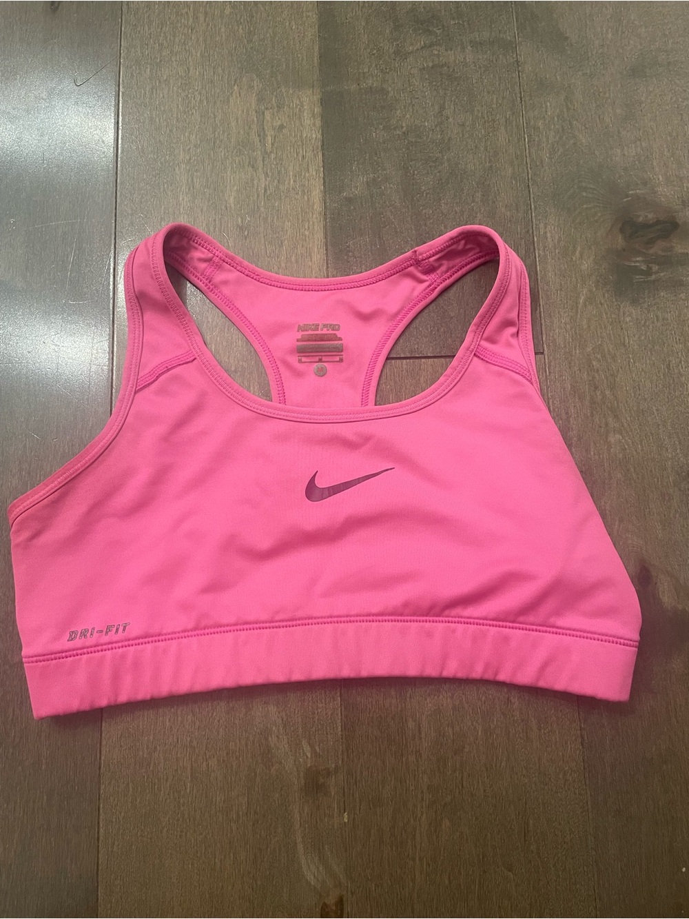 Nike Dri-FIT Pink Racerback Sports Bra - medium